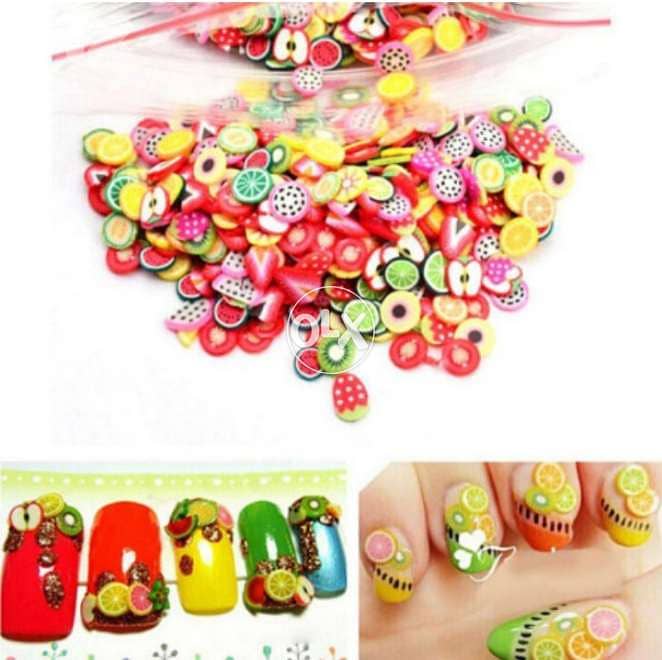 fast nails art 3D fruit nails decoration 1
