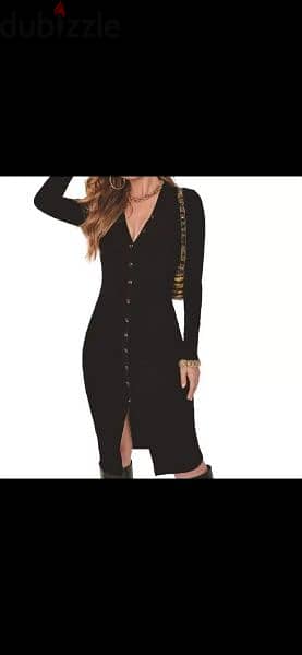 v neck buttons dress s to xxL 3