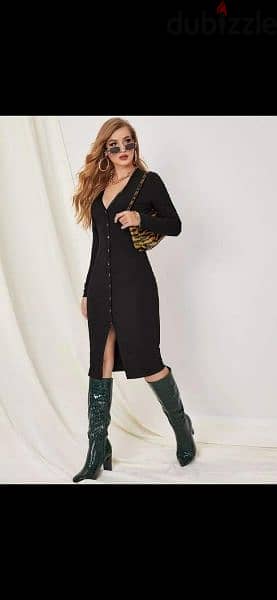 v neck buttons dress s to xxL 6