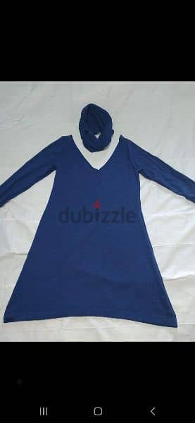 royal blue dress with chall collar s to xxL 5