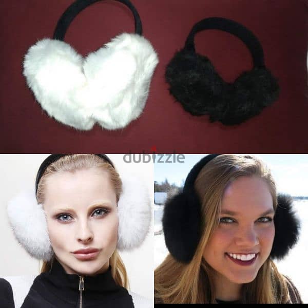 white or black cover for ears fur 0