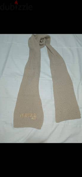 wool scarf G star beige in gift paper bag 3