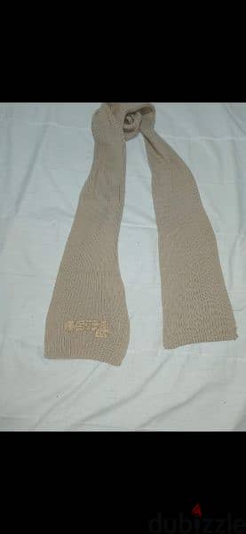 wool scarf G star beige in gift paper bag 4