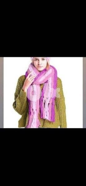 wool scarf pink thick 1