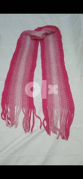 wool scarf pink thick 3