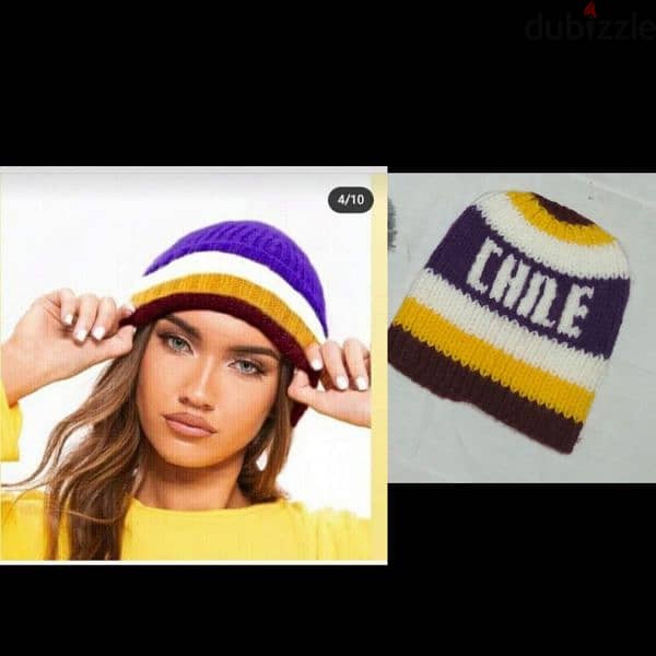wool purple yellow hat  1=7$ or 3= 15$ 0