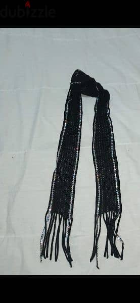 scarf wook black with silver sequin  1=7$ or 3=15$ 2