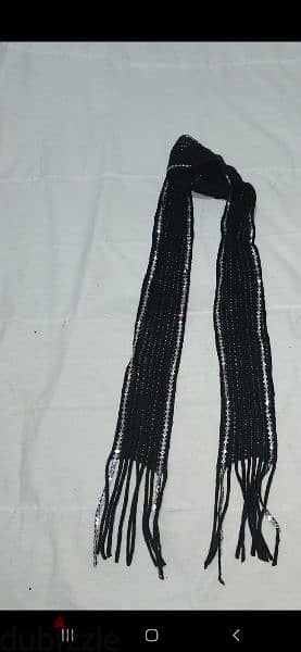 scarf wook black with silver sequin  1=7$ or 3=15$ 4