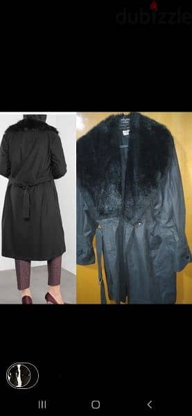 trenchcoat big fur collar m to xxxL 0