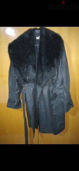 trenchcoat big fur collar m to xxxL 3