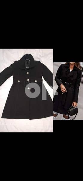 black coat big silver buttons s to xxL turkey