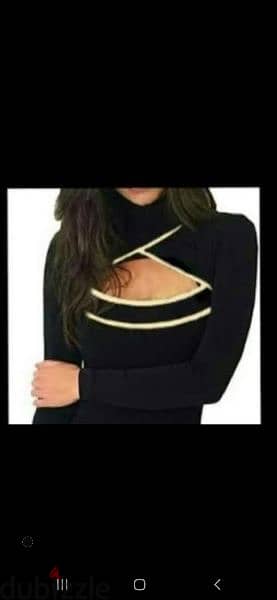 top mock neck gold trim top s to xxL 1
