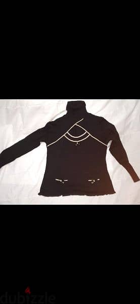 top mock neck gold trim top s to xxL 2