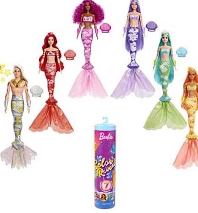 Barbie Color Reveal Mermaid Doll with 7 Unboxing Surprises