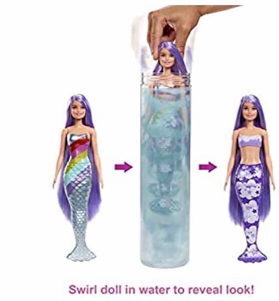 Barbie Color Reveal Mermaid Doll with 7 Unboxing Surprises 1