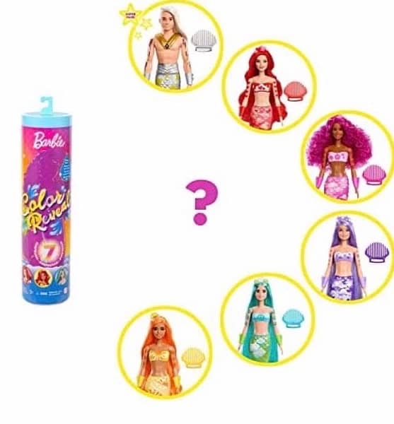 Barbie Color Reveal Mermaid Doll with 7 Unboxing Surprises 2