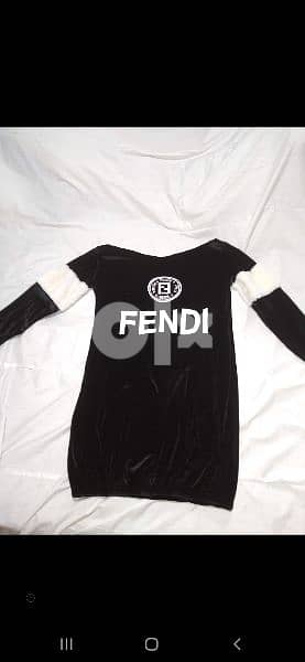 Fendi dress fur on sleeves s to xxL terke 2