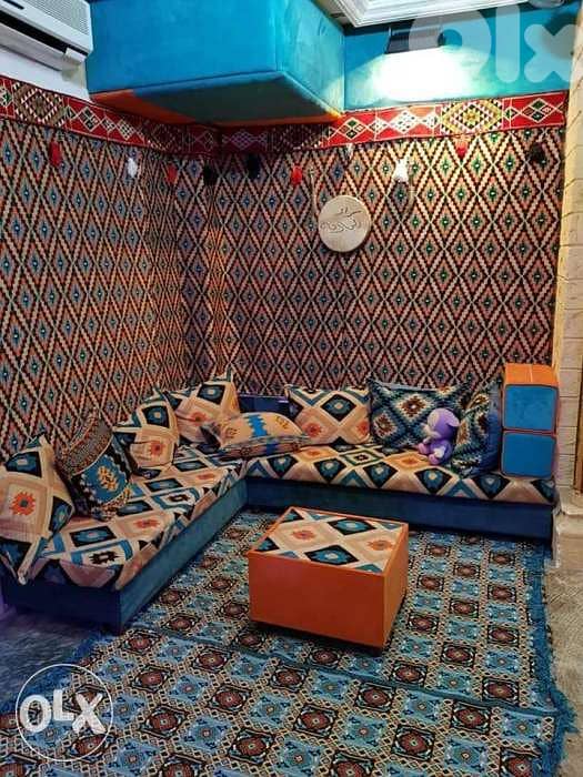 تفصيل مد وقعدات عربية ملونة 0