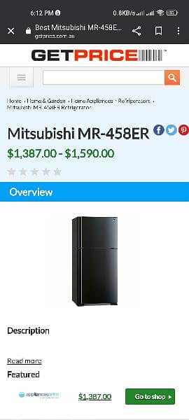 Mitsubishi fridge 3