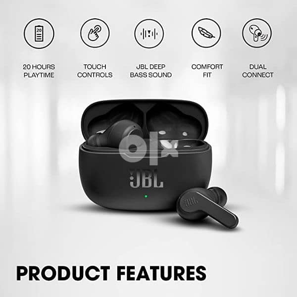 JBL Wave 200 TWS, True Wireless Earbuds with Mic, 20 Hours Playtime 0