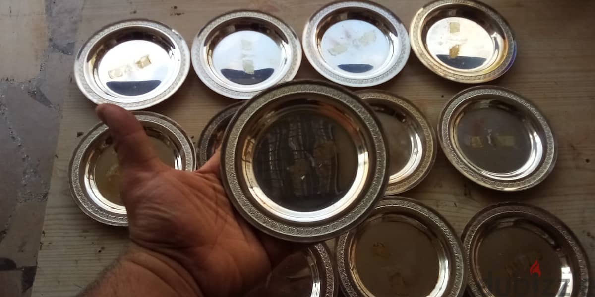Siom small silver platters 12 pieces 1