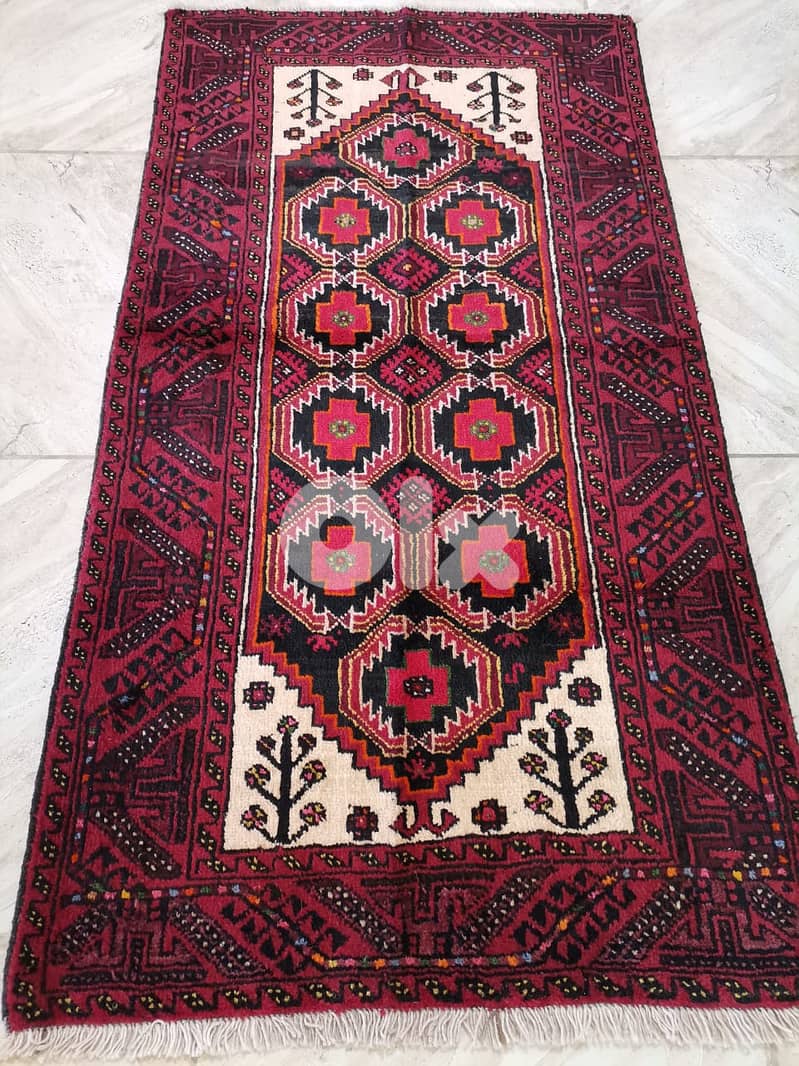 Persian Hamadan Carpet, wool hand knoted, 185x90cm, 100$ 1