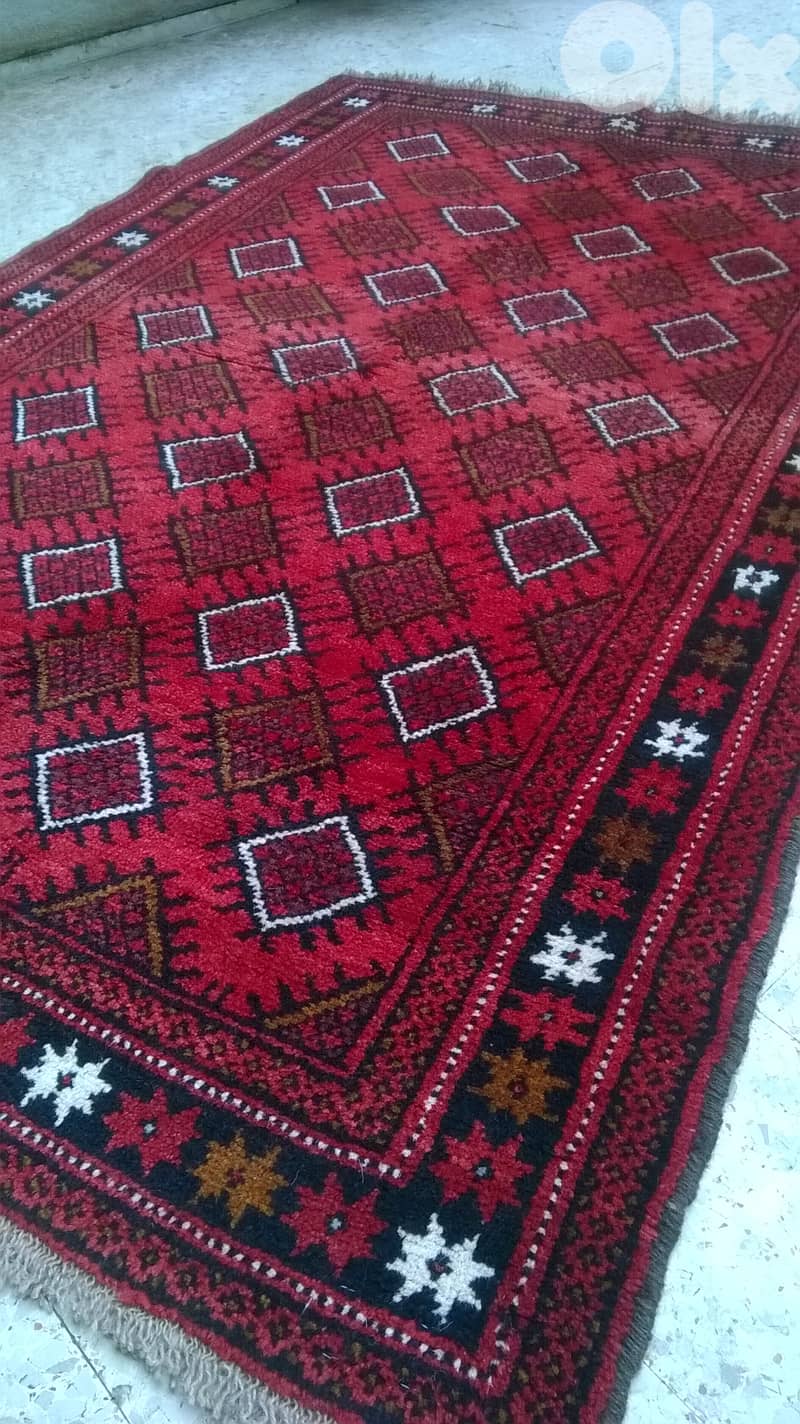 Antique Persian Boukhara Rug, wool hand made, 225x110cm, 100$ 0
