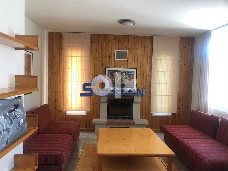 Faraya |  Furnished chalet  for sale + balcony |  open view  |  92sqm. 5