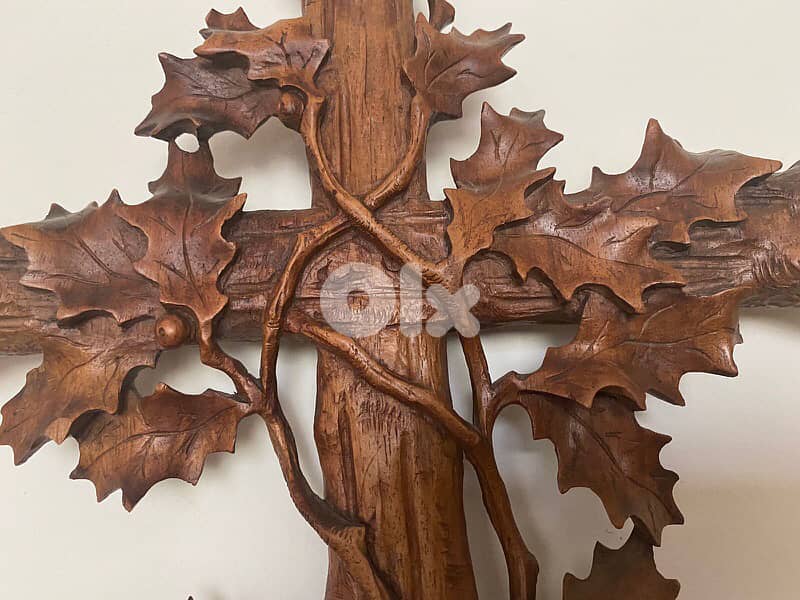 beautiful hand carved church cross 19th 3