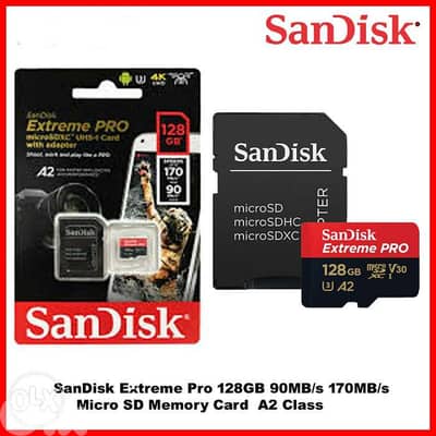 SanDisk Extreme Pro 128GB 4K Ultra 3 Class 10