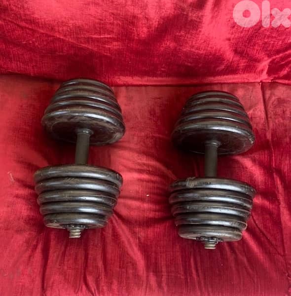 dumbells 30 kg rubber like new we have also all sports equipment 0