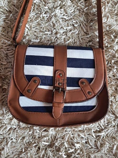 LCWAIKIKI navy stripped cross bag 0