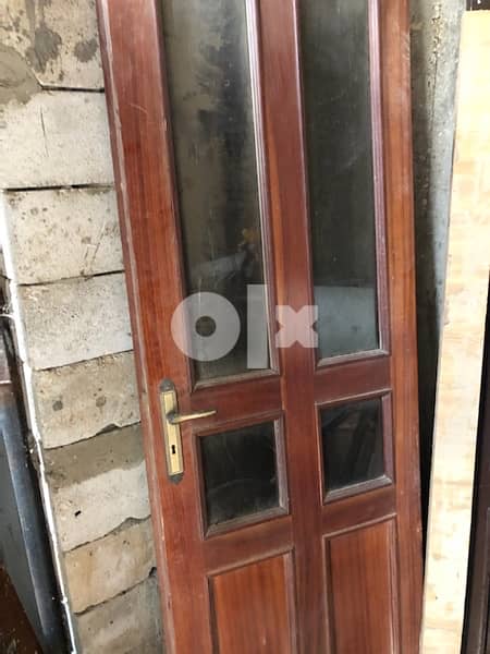 باب خشب ميغانو درفتين خارق النظافة مع صندوقو جاهز للتركيب 2