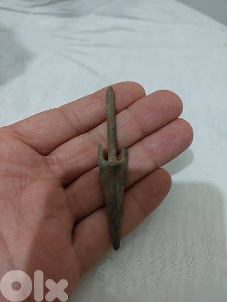 Ancient Roman Bronze arrow Head 1s. century six cm. length 0