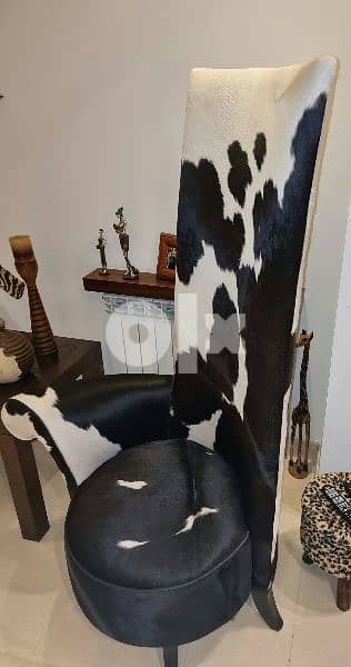special Chair made from real cow leather 0