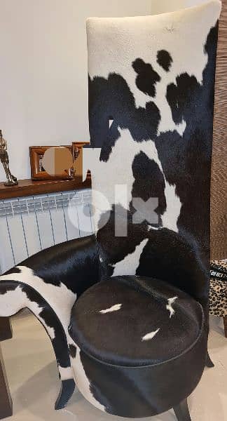 special Chair made from real cow leather 1