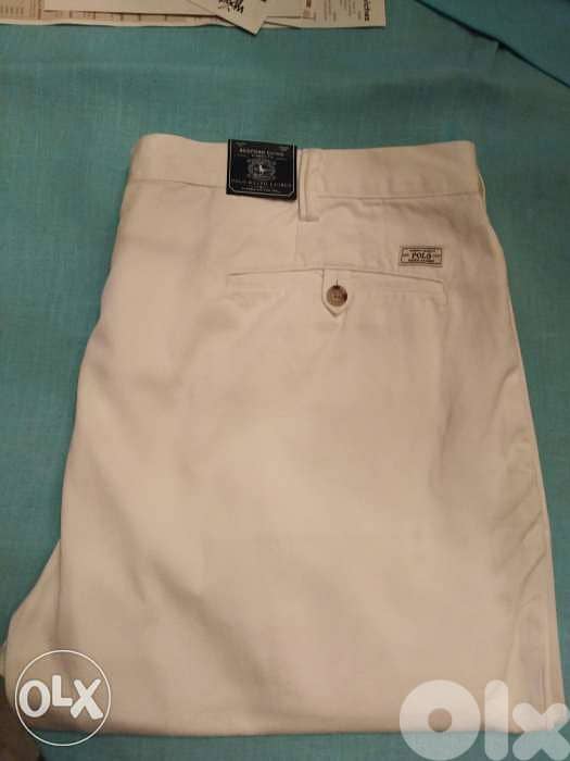Polo Ralph Lauren pant Bedford chino white color size w 42 L36 1