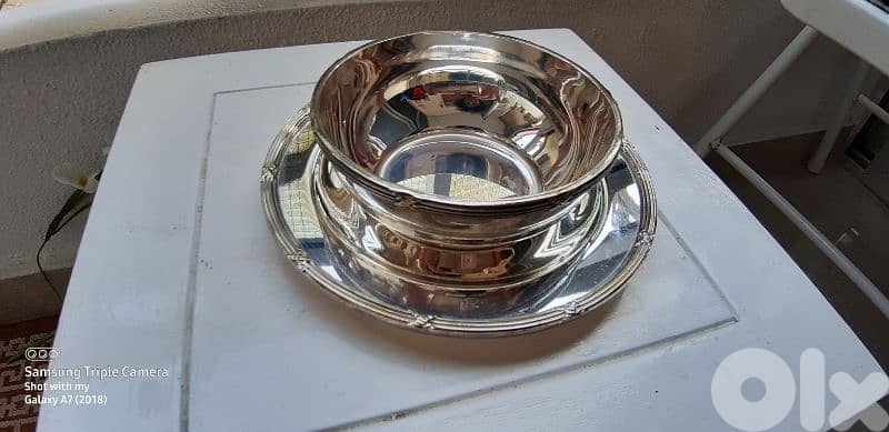 12 silver bowl+plate 0