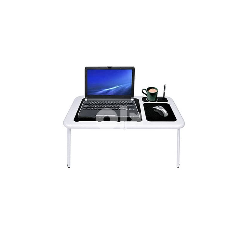 Adjustable Laptop Table with USB Fans, Built-In Tray & Mouse Pad 9