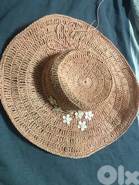 beach hat never worn light pink 0
