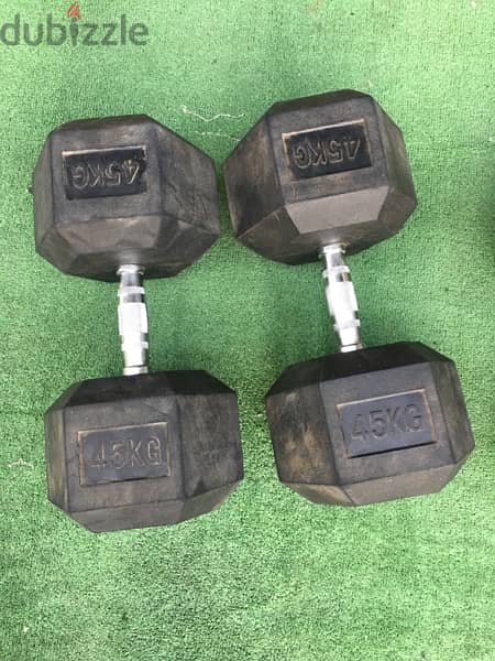 dambells hexagon 90 kg like new 70/443573 RODGE 0