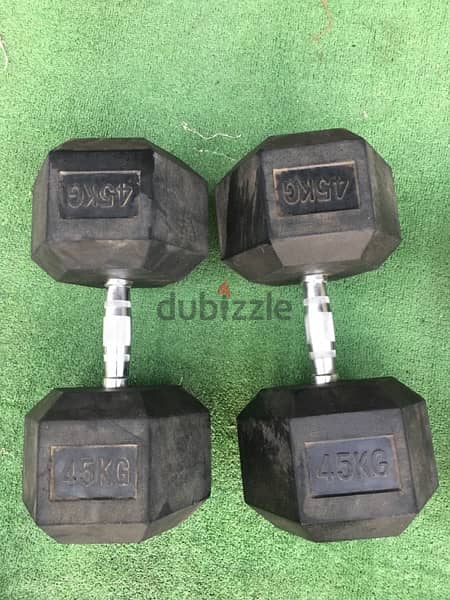 dambells hexagon 90 kg like new 70/443573 RODGE 1