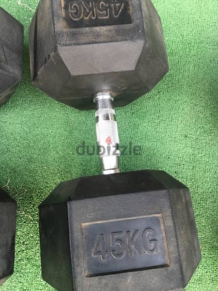 dambells hexagon 90 kg like new 70/443573 RODGE 2