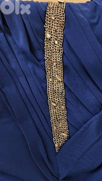 Monique l' huilier evening maxi. dress small فستان سهرةم 3