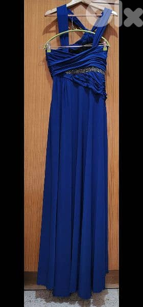 Monique l' huilier evening maxi. dress small فستان سهرةم 8