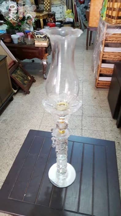 شمعدين كريستال طويل 0