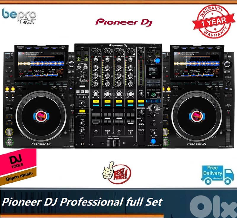 Pioneer DJ pro Full Bundle Set, DJM900NXS2 & 2 X CDJ3000 0