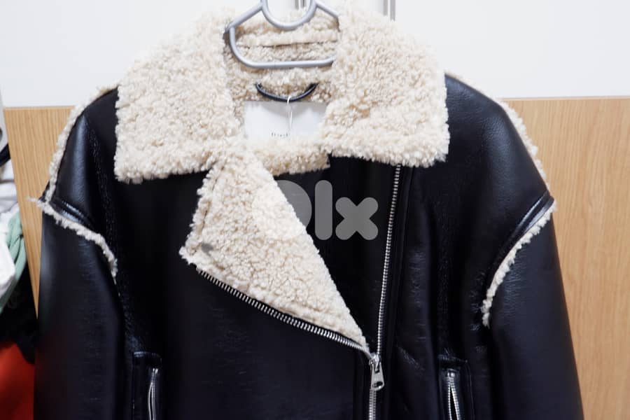 Bershka Leather Wool Jacket 6