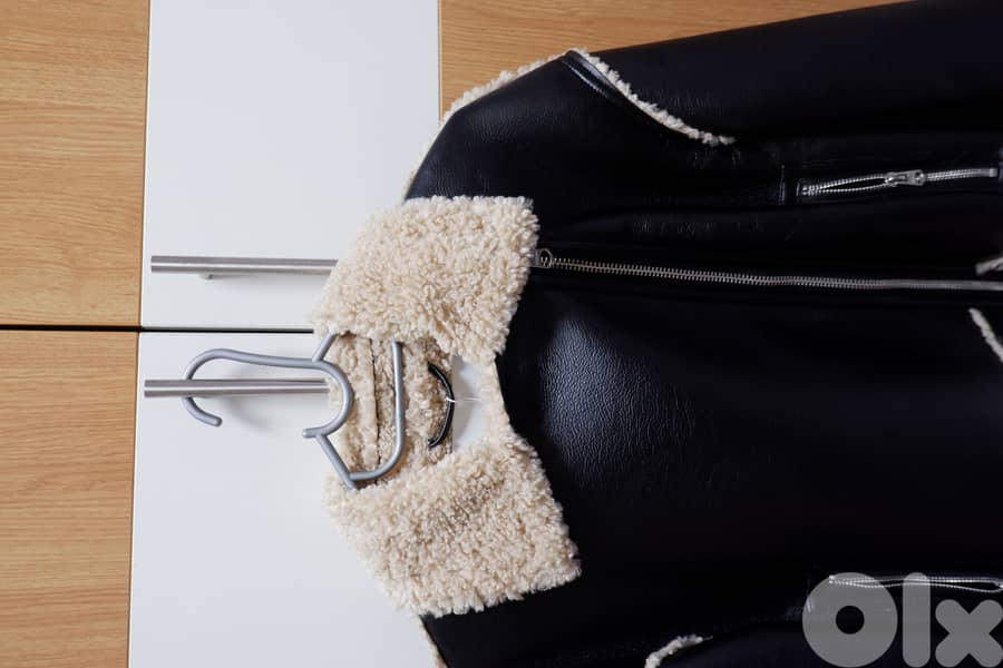 Bershka Leather Wool Jacket 5