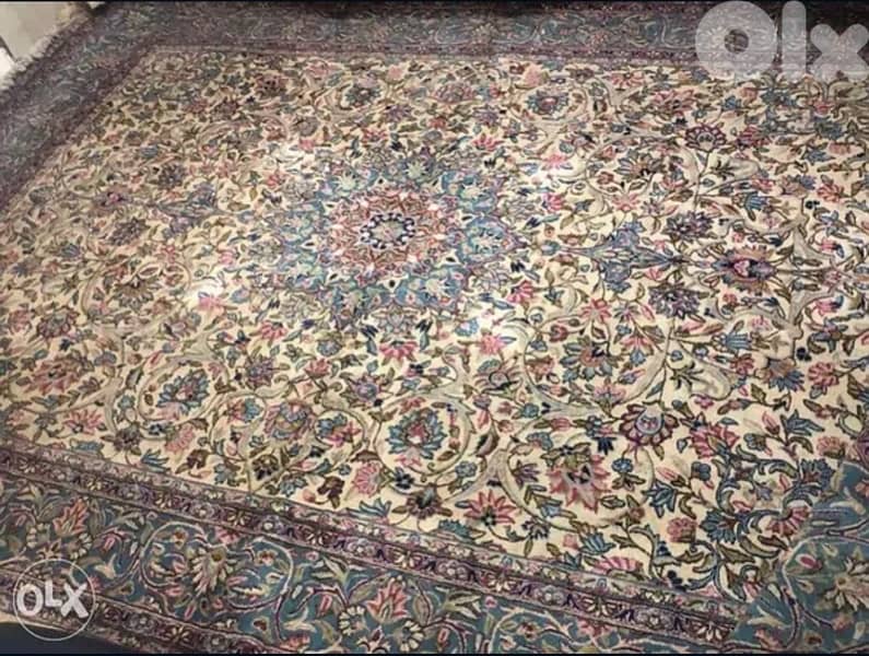 سجادة عجمية كرمان مميزة جدا تصنيع رشيد فروخي صناعة يدوية شبه جديدة 2